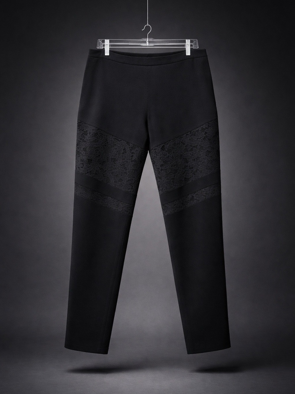 Let’s go out, vacation, dinner, BCBG Summer Crepe/Lace Detailing- Pant
